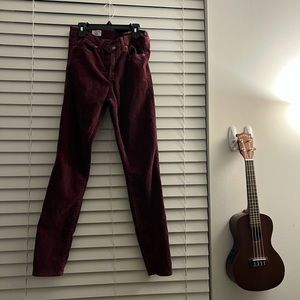 Burgundy Corduroy Pants